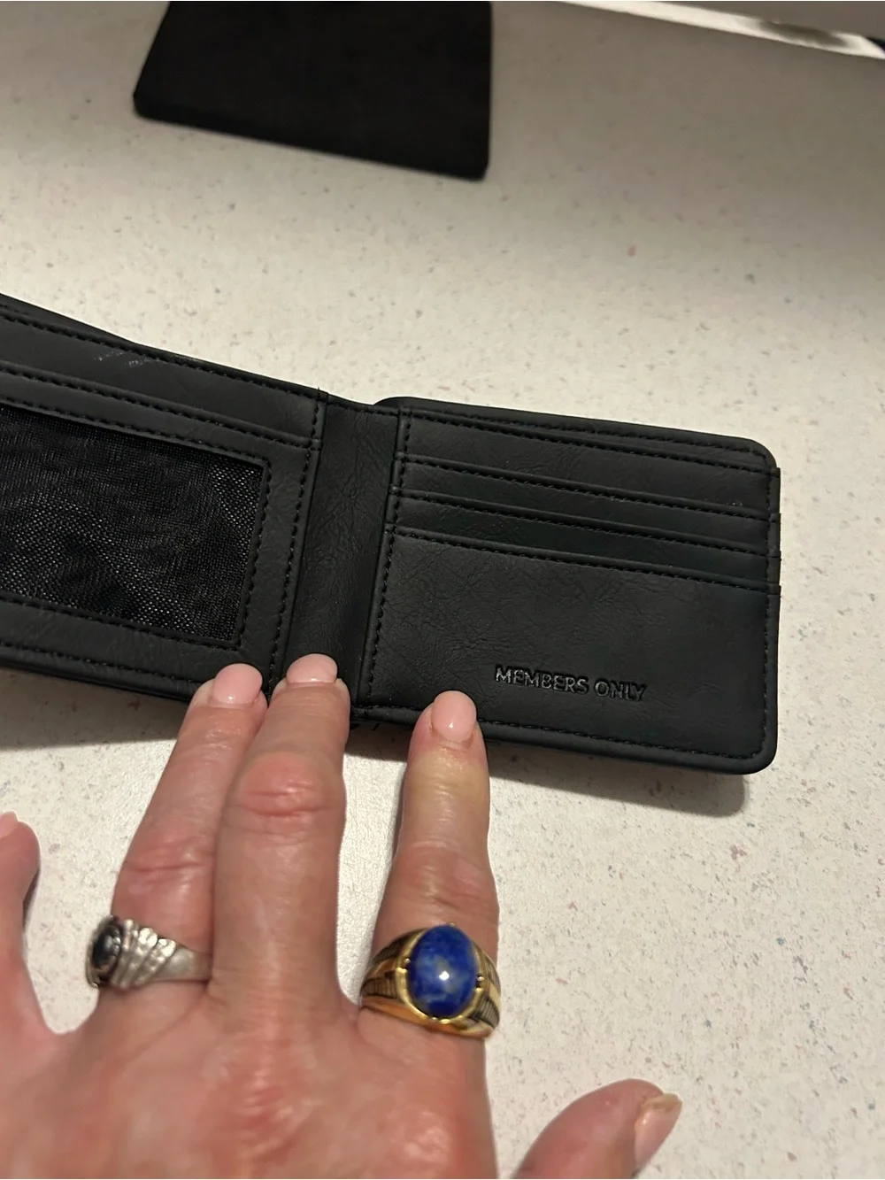 Members Only Brown and Black Bi-Fold Card Wallet